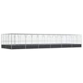 Large Outdoor Bird Aviary with Extension, Galvanized Steel Walk-in Cage for Parrots and Budgies, Massive Flight Pen for Chickens, 490.6 x 163 x 83.5 Inches, Silver - color: Silver-J