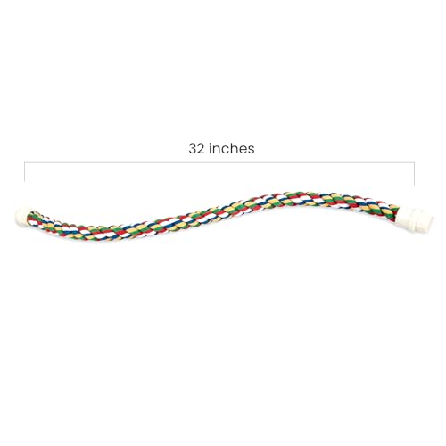 JW Pet Comfy Perch For Birds Flexible Multi-color Rope, Medium - 32" Length - size: Medium, style: 32"