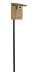 Cedar Super Bluebird House with Steel Pole Package (1)