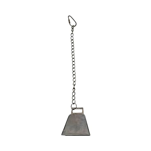 A & E Cages Happy Beaks Silver Bird Bell on Chain Bird Toy