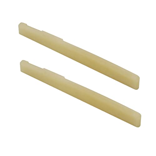 Miwayer 6 String Acoustic Guitar Unbleached Bone Saddle, Guitar Bridge Saddles, Cut from Whole Bones, 72x3x9mm (6 String Acoustic Saddle 72mm 2 Pack) - color: 6 String Acoustic Saddle 72mm 2 Pack