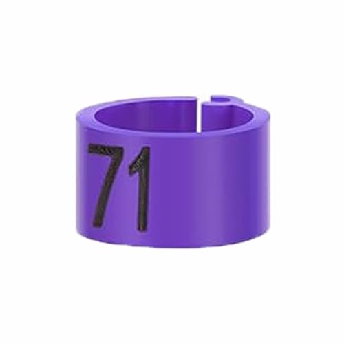 100 PCS Pigeon Leg Band Plastic Leg Band, Numbered Poultry Leg Band for Chicken Quail Dove Farm Identification(Purple) - color: Purple