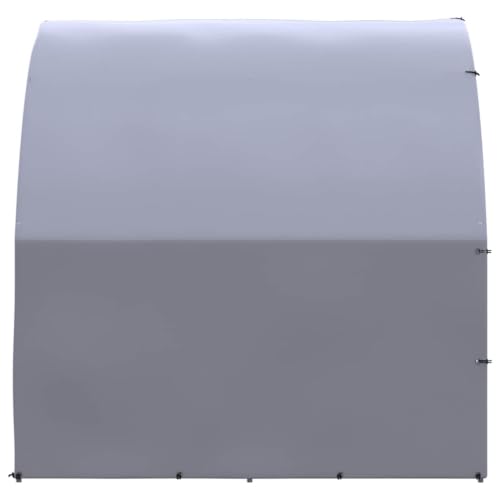 Large Chicken Coop, 118.1x118.1x78.7 in Metal Poultry Run Walk-in Cage with Polyethylene Roof, Galvanized Steel Hen House Enclosure for Ducks and Small Animals, Silver - color: Silver-N