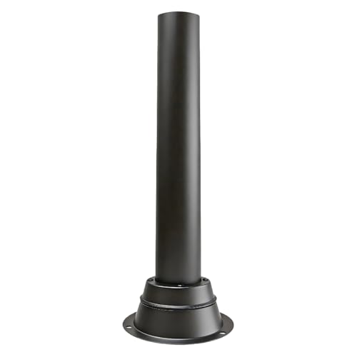 2 Pack Black Outdoor Lamp Post with Base, Exterior Light Pole Accessory for Porch Patio Garden - size: lamp post 19" with base