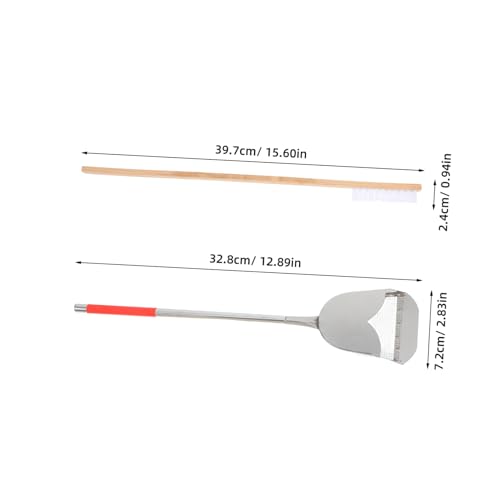 VANZACK 2pcs Bird Cage Cleaning Brush and Shovel Set Bird Poop Cleaner Tools for Small Animal Cages Easy to Use PET Cleaning Supplies