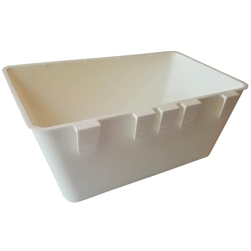 Cage Cups 1/2 Gallon / 64 fl oz Hanging Feed & Water Cage Cups for Chicken, Gamefowl, Poultry, Quail, Pheasant (8, White) - color: White