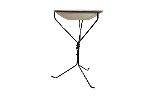 Allied Precision Industries (970) 20-Inch Diameter Heated Bird Bath with Metal Stand - 338348, Light stone color