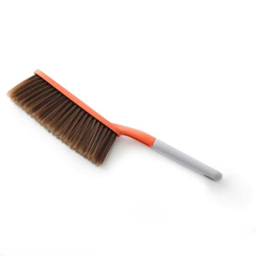 1 Pack 15" Hand Broom Brush,Soft Bristle Cleaning Brush,Counter Brush, Crumb Debris Sweeping Brush,Dusting Brush,Comfort for Car Bed Couch Desk Sofa Furniture Clothes,Small Particles Hair Remover | Soft bristle hand broom brush, efficiently clear pet hair