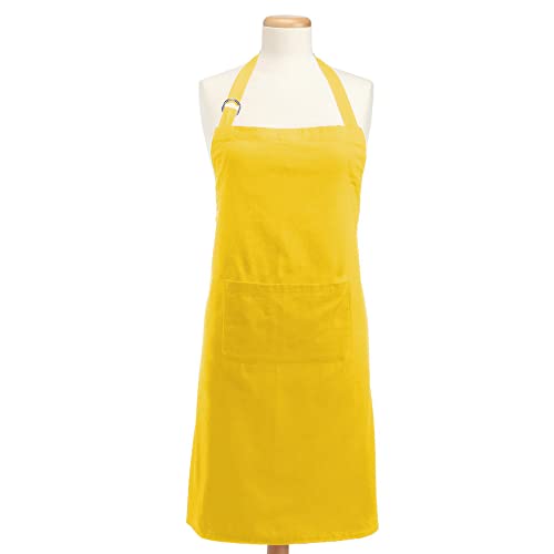 DII Everyday Basic Kitchen Collection - color: Yellow, size: Regular Size Chef Apron