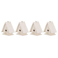 Mini Hanging Wooden Bird House, Platane Wood Bird Cage, Hanging Ropes Cage with Decorative Function, Ideal for Garden, Courtyard Decor & Outdoor Balcony