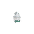HomeStock Rustic Retreat Bird Cage with Natural Wood Accents, Durable Metal Construction, Spacious Interior, and Comfortable Features for Birds' Green - color: Green