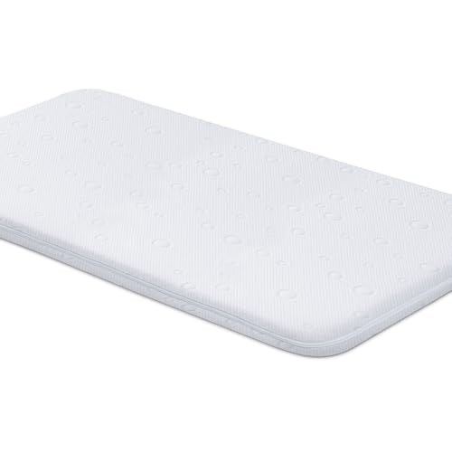 Baby Bassinet Mattress Pad, 47" x 23.6" x 2" Dual Sided Gel Memory Foam Mattress with Breathable Removable Soft Cover Fit for ADOVEL/BabyBond/ELEMARA Bassinet Bedside Crib - size: Rectangle 47" x 23.6" x 2"