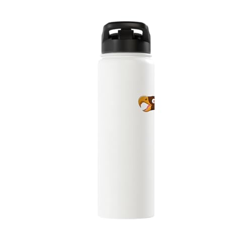 Cute Cartoon Prehistoric Animals Terror Bird For Kids Funny Stainless Steel Insulated Water Bottle - color: White