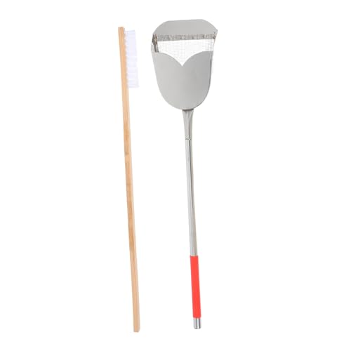 2-Piece Bird Cage Cleaning Set Pet Cage Brush Dropping Scoop Multi- Cleaning Tool