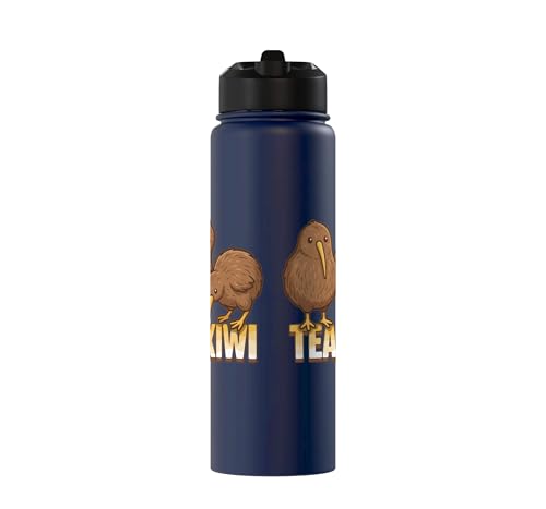 Team Kiwi Bird Kiwi Animal Cute Kiwi New Zealand Bird Stainless Steel Insulated Water Bottle - color: Navy Blue