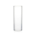 WGVI Hurricane Candle Holder Sleeve, Wide 4", Height 12", Clear Glass Cylinder Candleholder, Chimney Tube, Open Ended Candle Shade, 6 Pieces Bulk - size: 4"x12"H