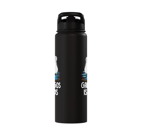 Galapagos Islands Seabirds Blue-footed Booby Bird Stainless Steel Insulated Water Bottle - color: Black