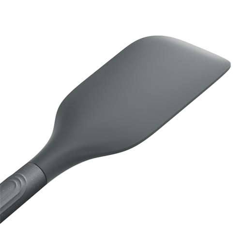 Zyliss Spatula - Sustainable Wheatstraw/Silicone - Spatula for Cooking and Mixing with Heat Resistant Silicone Head - Dishwasher Safe - Beluga Grey - Medium 11" x 1.8" - style: Spatula (Medium)