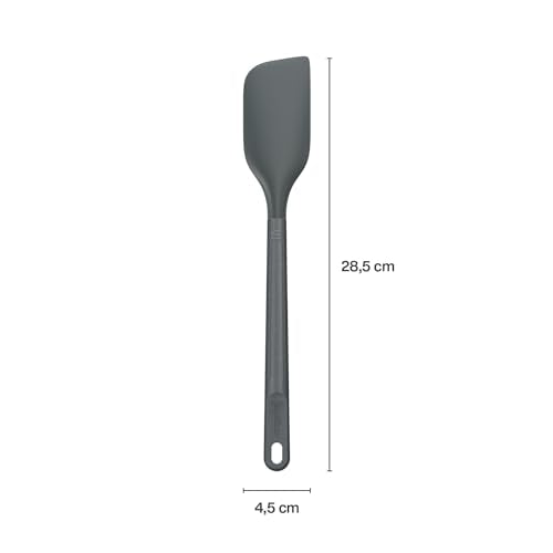 Zyliss Spatula - Sustainable Wheatstraw/Silicone - Spatula for Cooking and Mixing with Heat Resistant Silicone Head - Dishwasher Safe - Beluga Grey - Medium 11" x 1.8" - style: Spatula (Medium)