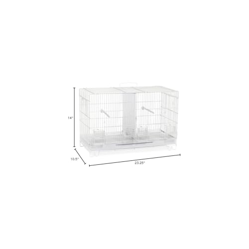 HomeStock Bird Cage with Handcrafted Details - Spacious & Stylish Home for Birds White/Large