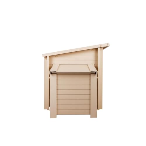New Age Pet ECOFLEX Fontana Chicken Coop, Urban Barn for 2 to 3 Chickens, Easy Assembly, Eco Friendly & Durable, Tan - color: Maple, size: 52.4"L x 29.4"W x 29.1"H