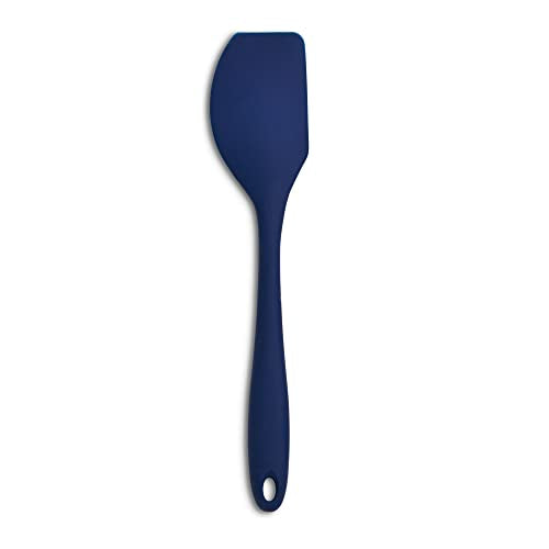 Mrs. Anderson’s Baking Silicone Scraper Spatula, Flexible And Nonstick, One-Piece Design, Navy Blue, For Mixing, Folding, Scraping, Baking, And Cooking - color: Navy, size: 11.25-Inch, Scraper