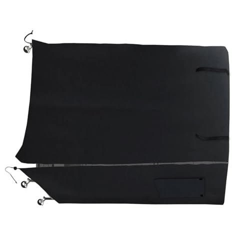 38 x 23 x 51 inch Universal Bird Cage Cover with Vent Design, Adjustable Hem, Magic Sticker, 210D Oxford Cloth - Birds from Bad Weather (Black)