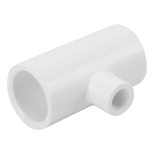 40 Pack PVC Tee Fittings for Threaded Chicken Nipples and Feeder Cups, White Chicken Watering System Accessories