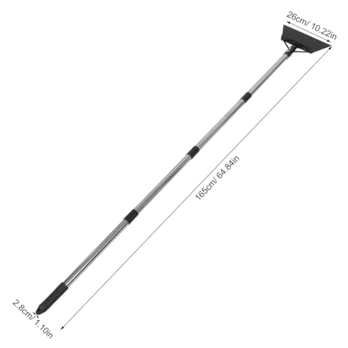 UPKOCH Chicken Litter Scoop with 65-inch Long Handle, Lightweight Iron and Stainless Steel Shovel for Poultry Manure and Cat Litter, Curved Blade Design for Easy Farm and Chicken Coop