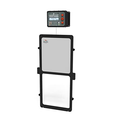 Harris Farms Automatic Chicken Coop Door, 3 Modes, Battery Operated | Automatic Coop Door, Battery Powered Operation, Weather-Resistant Design, Easy Installation for Backyard Coops