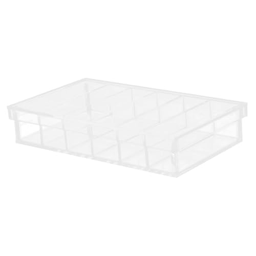 Healifty Acrylic Incubation Tray with Lid, 6-Compartment Laboratory Specimen Box 6.6x3.8 for Fish Hatching and Experiment Observation