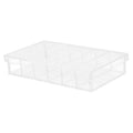 Healifty Acrylic Incubation Tray with Lid, 6-Compartment Laboratory Specimen Box 6.6x3.8 for Fish Hatching and Experiment Observation