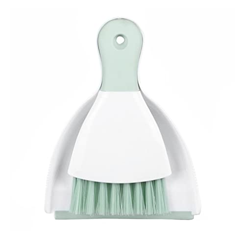 Dust pan Broom Brush Dustpan - Small Broom and Dustpan Set,Mini Broom and Dustpan,Small Dustpan and Brush Set for Home Cleaning, Sofa, Desk, Guinea Pig Cage, Cat Litter etc.（Light Green） - color: Light Green, size: 1 Set