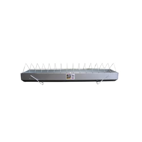 Little Giant® Duck Feeder - Galvanized Steel with Feed Saver Grid - Heavy Duty Metal Feeder Designed for Ducks - Made in USA (40 Inch) - size: 40 Inch