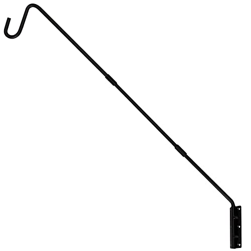 Juegoal Heavy Duty Deck Hook, 25 Inch or 36 Inch Wall Mounted Extended Reach Deck Hook Wall Pole Plant Bracket for Hanging Bird Feeder, Plants, Suet Baskets, Lanterns, Wind Chimes - size: 1 Pack