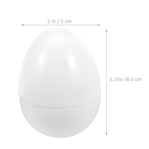 Luxshiny 16Pcs White Plastic Easter Eggs Empty Fillable DIY Simulated Egg Decoration for Candy Packaging Easter Basket Stuffers Party Favors