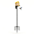 Bird Feeder Pole, Heavy Duty Metal Stand, 5-Prong Base for Extra Stability, Adjustable Height, Rustproof Outdoor Garden Pole, Tool-Free Assembly, 80 Inch - size: 80 INCH