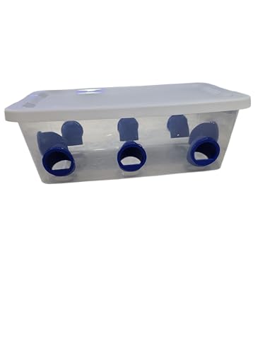 Quail Feeder Tub Feed Saver Ports, 6Qt tub, No Waste Design, 8 Hole, by 2B Creations.