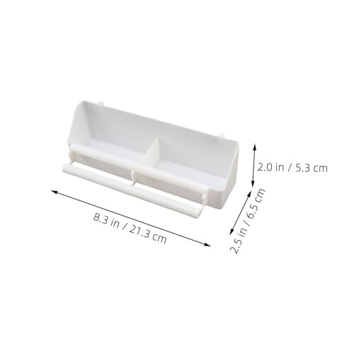 POPETPOP Bird Cage Feeder Bird Food Feeding Bowl Hanging Food Bowl for Cage Clip-on Box for Rabbits Pigeons Parrots Hamsters 3 Pack 8.38 X 2.55 X 2.08 in