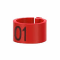 100 PCS Pigeon Leg Band Plastic Leg Band, Numbered Poultry Leg Band for Chicken Quail Dove Farm Identification(Red) - color: Red