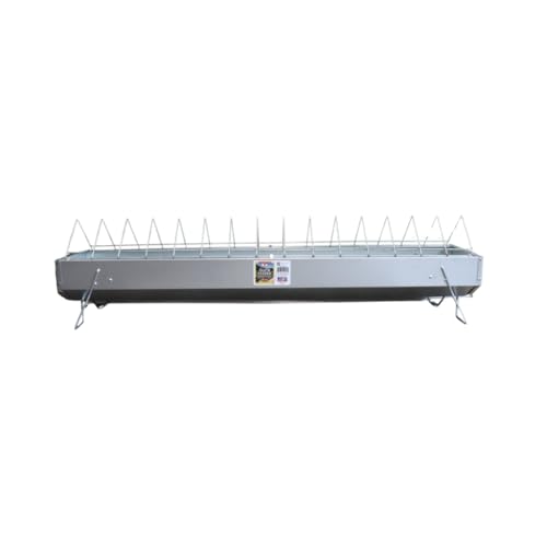 Little Giant® Duck Feeder - Galvanized Steel with Feed Saver Grid - Heavy Duty Metal Feeder Designed for Ducks - Made in USA (40 Inch) - size: 40 Inch