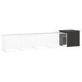 Chicken Cage Anthracite 35.8 x 196.9 x 39.4 in Galvanized Steel Large Chicken Coop Run with Lockable Door Ventilated Weatherproof Outdoor Poultry Habitat Supplies for Backyard Farm - color: Anthracite-B