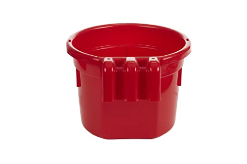 Duraflex 8 Quart Hook Over Feed Pail - color: Red