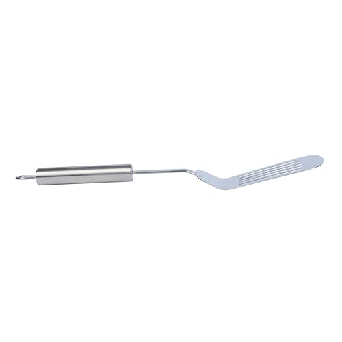 Restaurantware 12.5 in Stainless Steel Slotted Turner - German Standard Heat Resisant Metal Spatula with Ergonomic Handle, Dishwasher Safe - Kitchen Turner for Grilling, BBQ, Frying - size: Steel Slotted Spatula