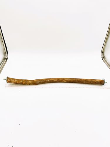 Polly's Full Length Hardwood Cage Perch for Parakeets, Cockatiels, Cockatoos, Macaws, and Other Birds (28") - size: 28"