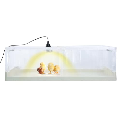 Large Transparent Chicken Brooder Box Chick Incubator | 30-50 Indoor Chicken tractor Quail cage Chick Brooder Kit
