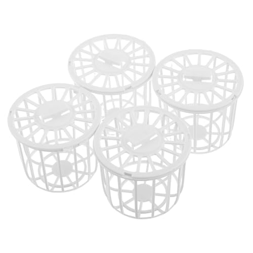 Kisangel 4Pcs Bird Nesting Material Holder, Plastic Breeding Basket | Bird Cage Accessories for Finches and Canaries, Reusable Cage Accessories for Small Parrots