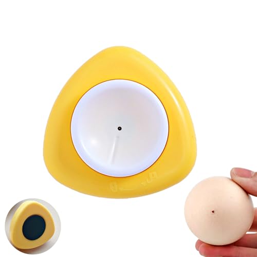 Magenetic Egg Piercer Tool for Raw Eggs to Get Good Hard Boiled Eggs, Egg Poker Pricker with Safety Lock Egg Pin, Easy Egg Peeler By Punching Hole at Bigger End of the Egg Before Boiling - color: Yellow