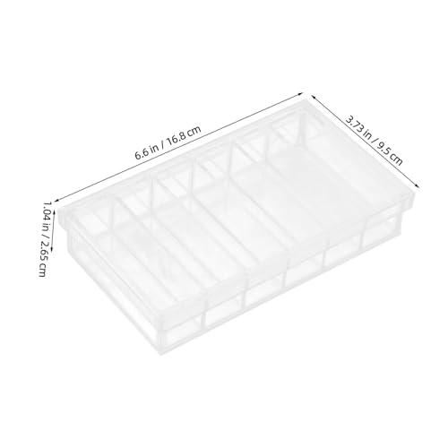 Healifty Acrylic Incubation Tray with Lid, 6-Compartment Laboratory Specimen Box 6.6x3.8 for Fish Hatching and Experiment Observation