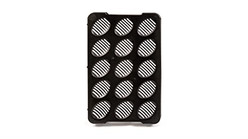 Easy Hatch Reptile Incubation Egg Trays; Each Tray Holds Reptile Eggs Over Incubation Substrate Fits Inside Reptile Incubation Box (Large 6 Pack, Black) - size: Large 6 Pack